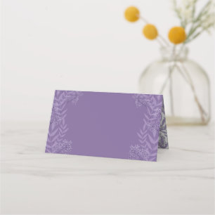 Cartão De Mesa Vintage Botânica de Casamento Roxo lavanda