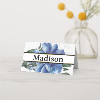 Cartão De Mesa Vintage Minimalist Floral Personalized Place Card
