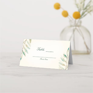 Cartão De Mesa Vintage Modern Greenery Eucalyptus Deixa Casamento