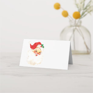 Cartão De Mesa Vintage Retro Jolly Old Papai Noel Natal