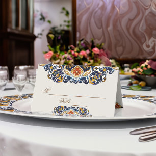 Cartão De Mesa Vintage Talavera Azulejo azulejos Azulejo