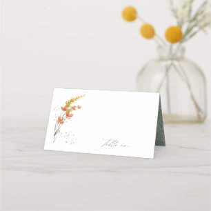 Cartão De Mesa Watercolor Mesa V2, Dourada, de Casamento de Flore