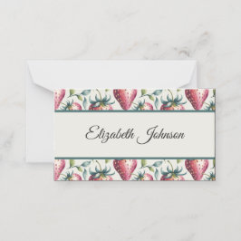 Cartão De Mesa Whimsso Pink Strawberry Summer Guest Name