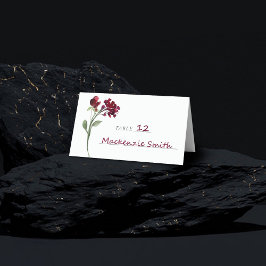 Cartão De Mesa Wildbloom | Flores de Jardim da Boêmia Vermelha Cr