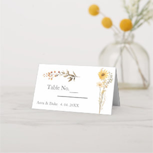 Cartão De Mesa Wildflower Wedding