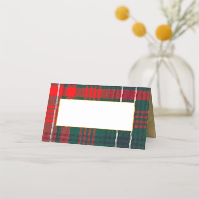 Cartão De Mesa Wilson Wedding Folding Place Card (Frente)