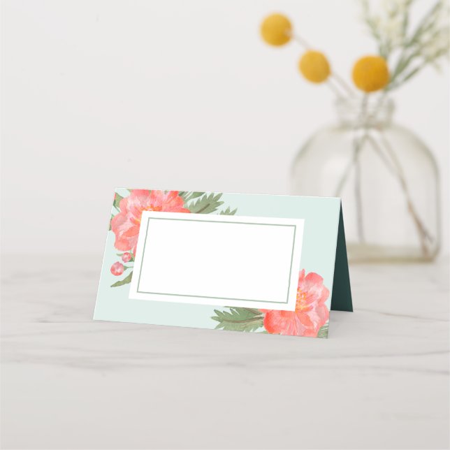 Cartão De Mesa Winter Peony (Frente)