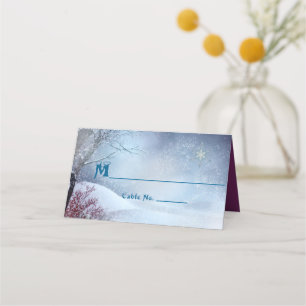 Cartão De Mesa Winter Wonderland Wedding