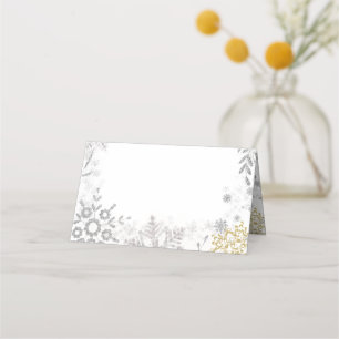 Cartão De Mesa Wonderland Silver Dourado Place Card