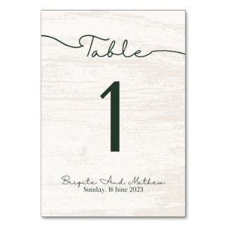 Cartão de Mesa Woody Moderno