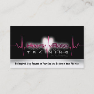 Cartão de Meta de Treinamento de Frequência Cardía