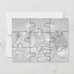 Cartão de "Mock" Puzzle de Foto Personalizável - 9