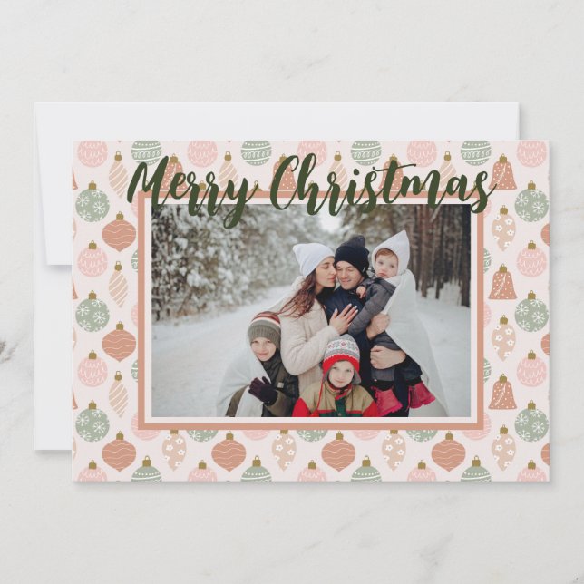 Cartão de Modelo de Foto para Ornações de Sage Ros (Frente)