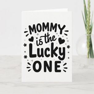 Cartão de Modelo Mommy Lucky Hearts