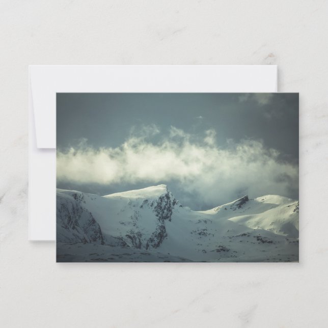 Cartão de Montanha do Ártico da Noruega (Frente)