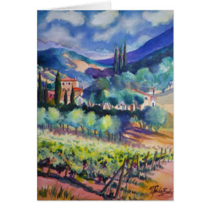 Cartão de "montanhês Toscânia nos AZUIS "