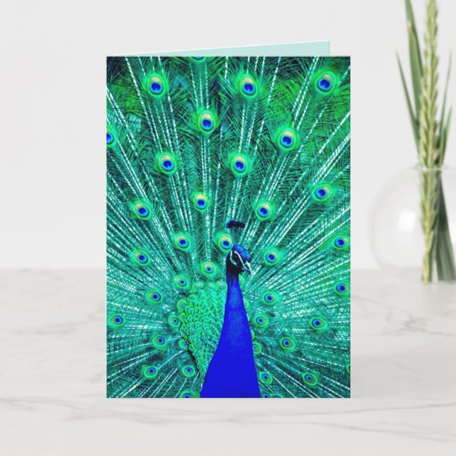 CARTÃO DE MORTE DE ANIVERSÁRIO PEACOCK ENGRAÇADO (Frente)