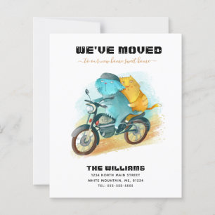 Cartão de mudança de orçamento engraçado de gato e