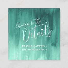 Cartão de mudanças para arte verde esmeralda