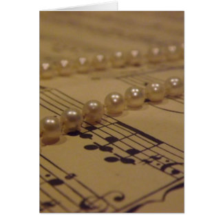 Cartão De Música E Pérolas