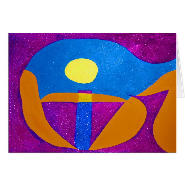 Cartão DÊ na arte abstrata da palavra (Frente horizontal)