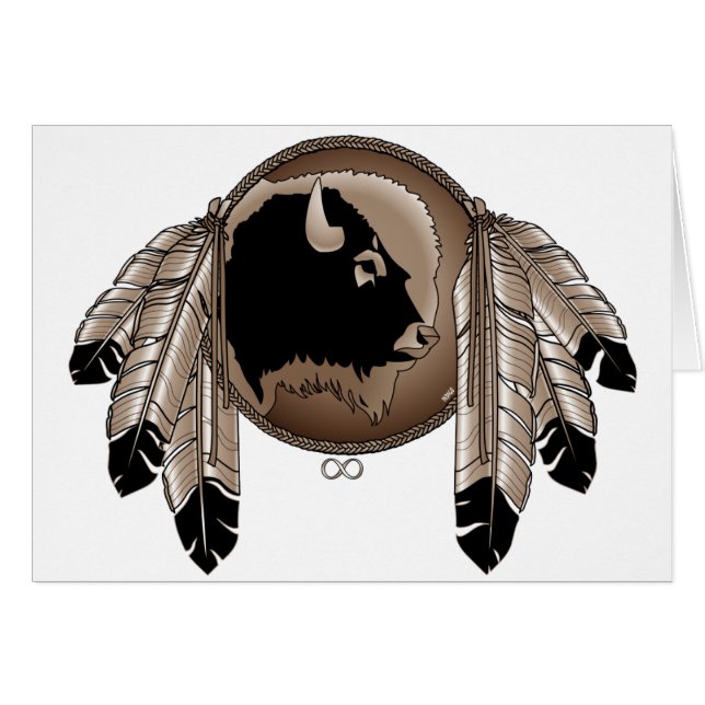 Cartão de Nação Metis - Cartão de Arte para a Vida (Frente Horizontal)