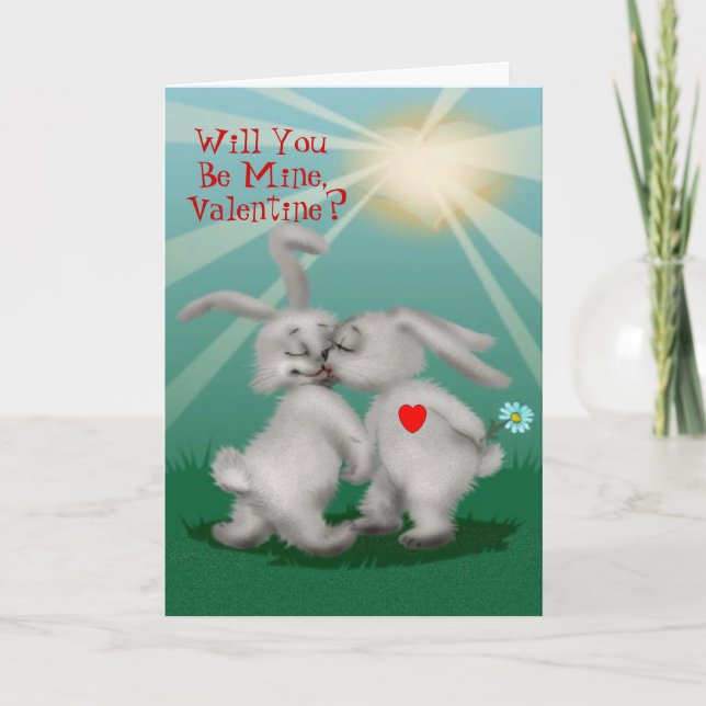 Cartão de Namorados Bunny Love (Frente)