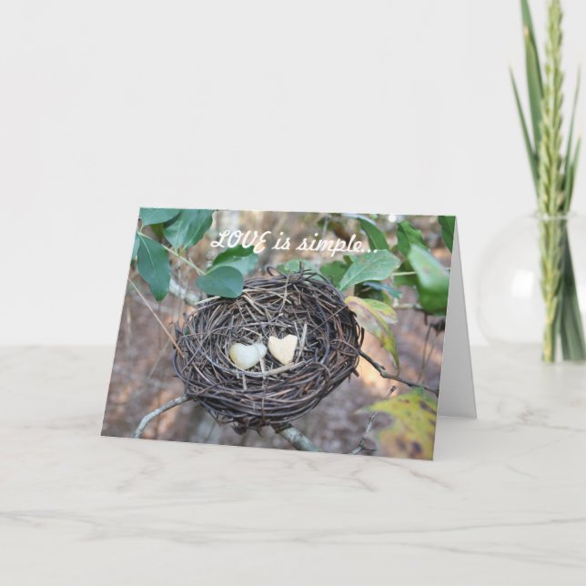 Cartão de namorados c/ 2 Ovos cardíacos dentro (Frente)