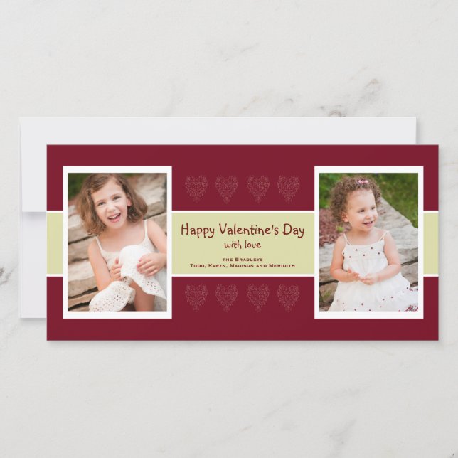 Cartão de namorados de Fotografias do Red Heart (Frente)