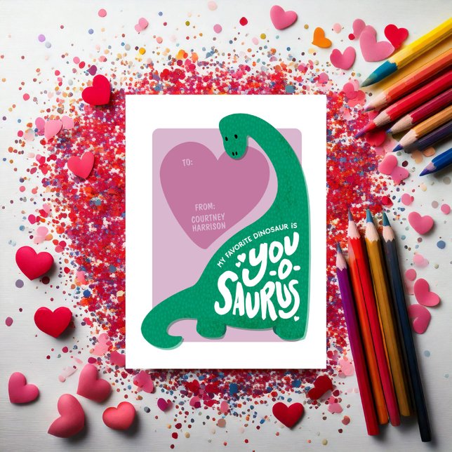Cartão de Namorados de sala de aula "You-o-saurus" (Criador carregado)