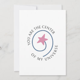 Cartão de Namorados Minimalista de Mensagem Românt