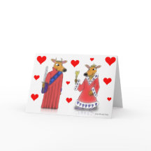 Cartão de Namorados Ox King e Queen of Hearts