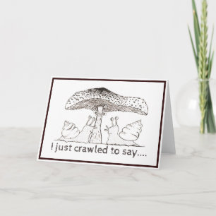 Cartão de namorados para caracol