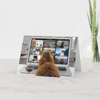 Cartão de namorados para gatos