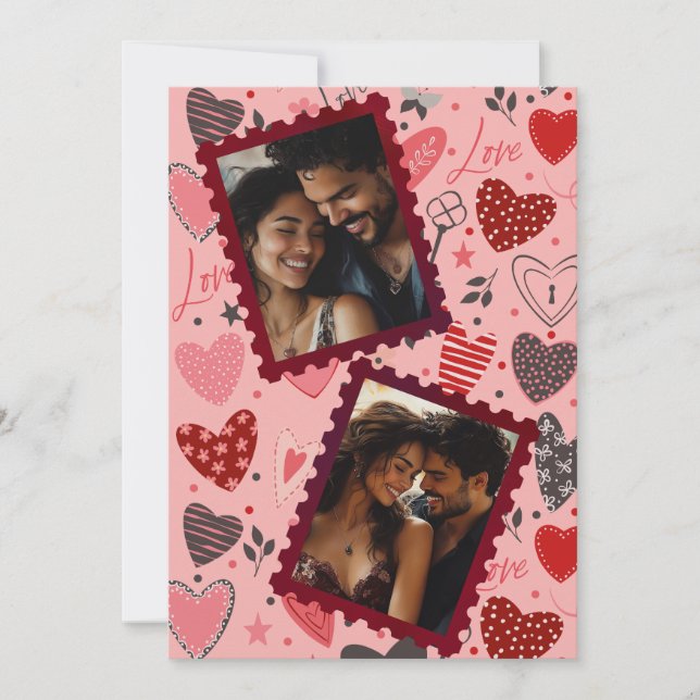 Cartão de Namorados personalizável - Frase românti (Frente)