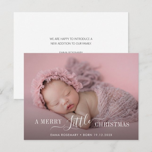 cartão de nascimento de natalidade de natalidade (Frente/Verso)