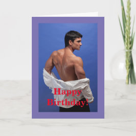 Cartão de Nascimento Musculoso Masculino, Cartão D