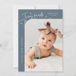 Cartão de Nascimento Tiny Hands Big Dreams Slate A