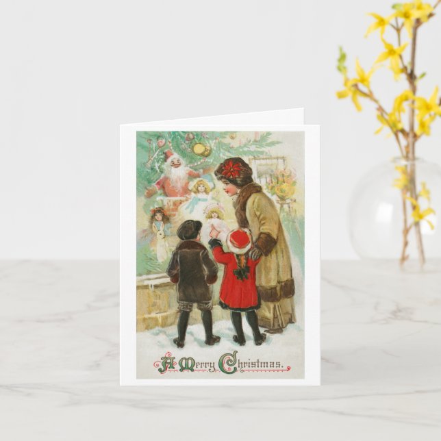 Cartão de Natal (1912) Feliz (Flor Amarela)