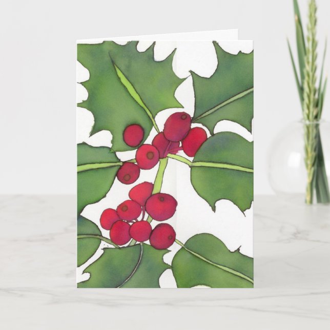 Cartão de Natal 2 do azevinho (Frente)