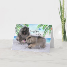 Cartão de Natal #2 do Keeshond de 2018 coletores
