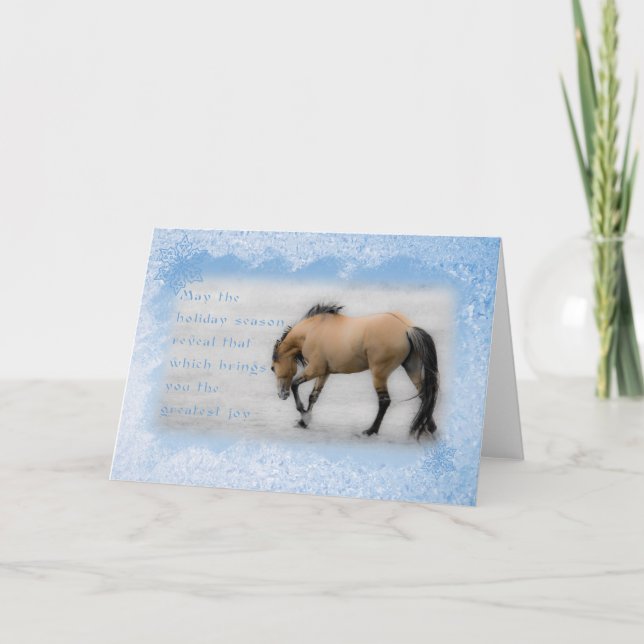 Cartão de Natal 5x7 Sorraia Mustang Don Juan (Frente)