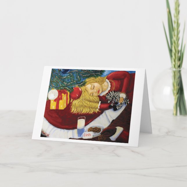 Cartão De Natal - À Espera De Papais noeis (Frente)