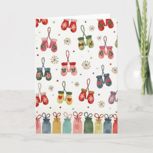 Cartão de Natal Aconchegante em Aquarela