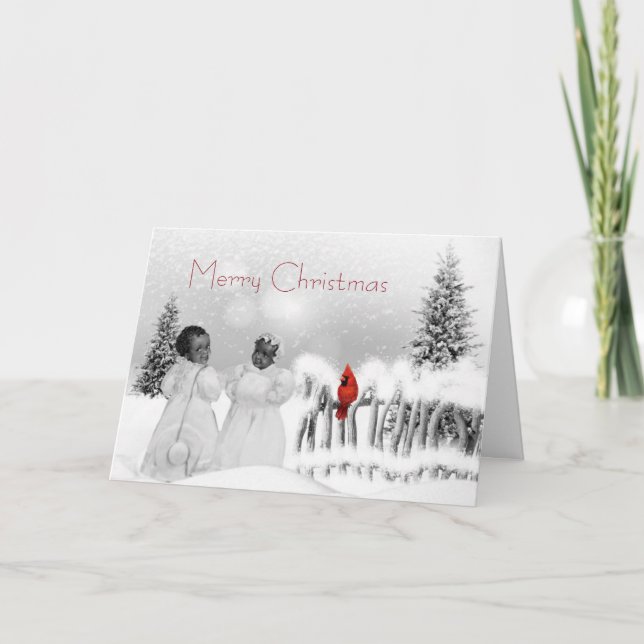 Cartão de Natal Afro-Americano (Frente)