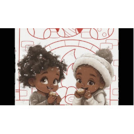 Cartão de Natal afro-americano