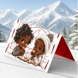 Cartão de Natal afro-americano