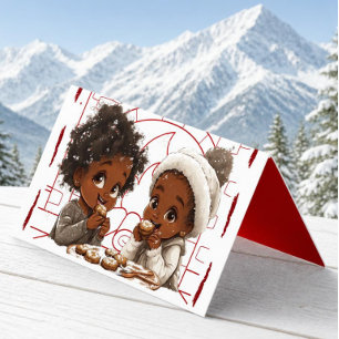 Cartão de Natal afro-americano