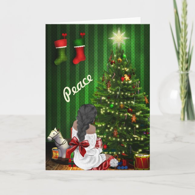 Cartão de Natal Afro-Americano (Frente)