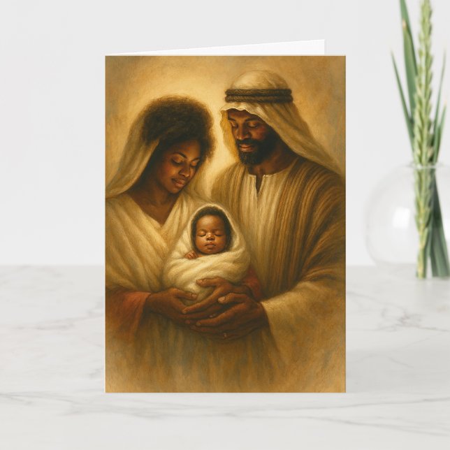 Cartão de Natal Afro-Americano | Natal Negro  (Frente)